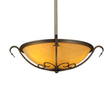 Meyda Tiffany Alaine 3 Light 24" Wide Pendant - Gilded Tobacco Finish Gilded Tobacco