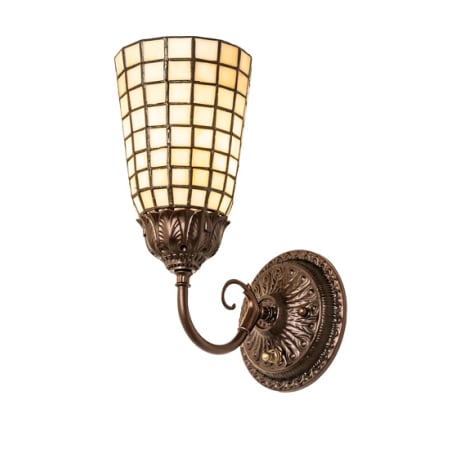 Meyda Tiffany 11" Tall Wall Sconce Mahogany Bronze