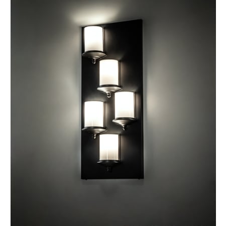 Meyda Tiffany Octavia 5 Light 33" Tall Wall Sconce Solar Black