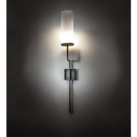 Meyda Tiffany Ausband 54" Tall Wall Sconce Light Gray Wrinkle
