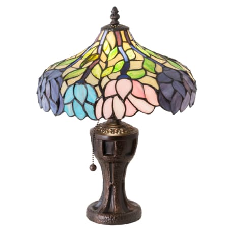 Meyda Tiffany Wisteria 17" Tall Buffet Table Lamp Mahogany Bronze