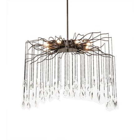 Meyda Tiffany Long Aranha 8 Light 32" Wide Crystal Ring Chandelier Bronze / Crystal