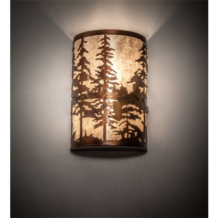 Meyda Tiffany Tall Pines 2 Light 18" Tall Wall Sconce Vintage Copper