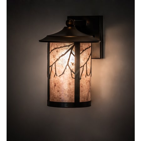Meyda Tiffany Fulton Branches 12" Tall Wall Sconce with Shade Antique Copper
