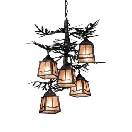 Meyda Tiffany Pine Branch 5 Light 28" Wide Chandelier N/A