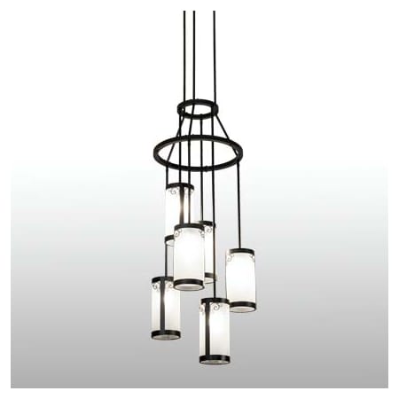 Meyda Tiffany Putrelo 6 Light 24" Wide Ring Chandelier Wrought Iron