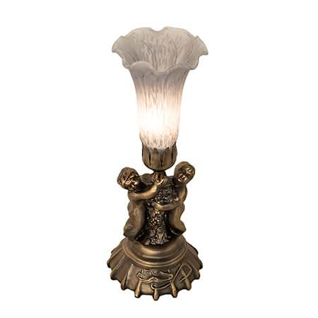 Meyda Tiffany Tiffany Pond Lily 13" Tall Buffet Table Lamp Antique Brass