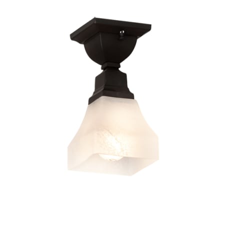 Meyda Tiffany Bungalow 7" Wide Semi-Flush Ceiling Fixture - Oil Rubbed Bronze Finish Oil Rubbed Bronze