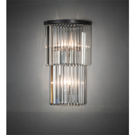 Meyda Tiffany Beckam 2 Light 24" Tall Wall Sconce Sparkle Silver