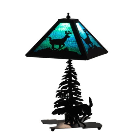Meyda Tiffany Lone Deer 21" Tall Buffet Table Lamp Textured Black