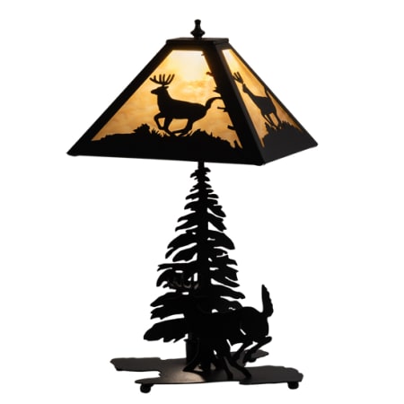 Meyda Tiffany Lone Deer 21" Tall Buffet Table Lamp Textured Black