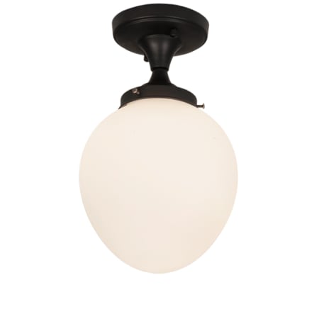 Meyda Tiffany Huevo 8" Wide Semi-Flush Ceiling Fixture Craftsman Brown