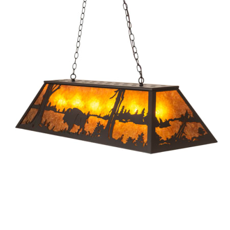 Meyda Tiffany 6 Light 48" Wide Billiard Linear Pendant Timeless Bronze