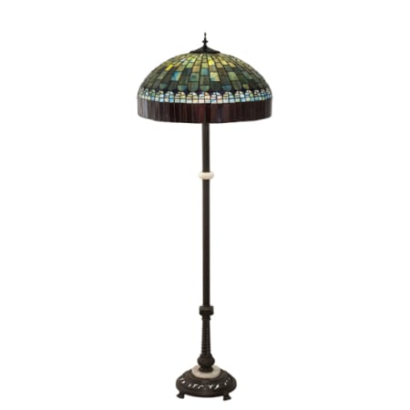 Meyda Tiffany Tiffany Candice 3 Light 62" Tall Buffet Floor Lamp Mahogany Bronze
