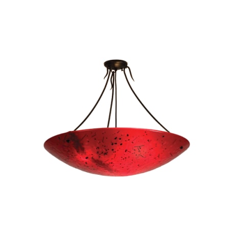 Meyda Tiffany Metro Fusion 3 Light 30" Wide Semi-Flush Bowl Ceiling Fixture Black
