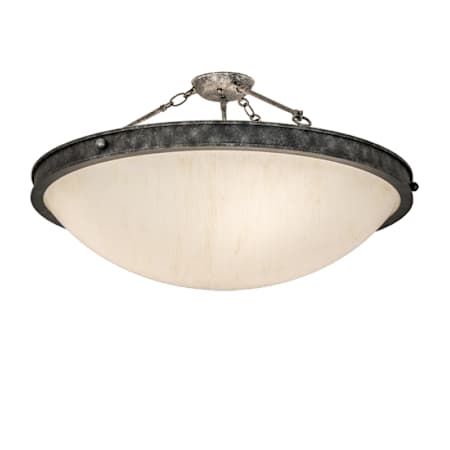 Meyda Tiffany Dionne 3 Light 31" Wide Semi-Flush Bowl Ceiling Fixture Gunmetal