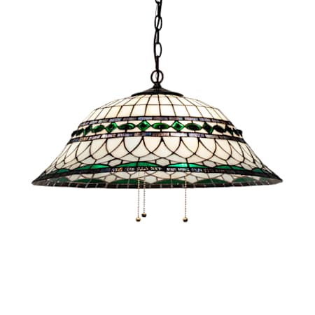 Meyda Tiffany 3 Light 24" Wide Pendant Mahogany Bronze