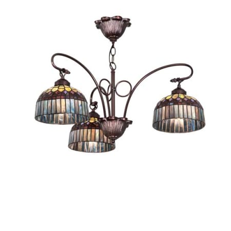 Meyda Tiffany Tiffany Candice 3 Light 28" Wide Chandelier Mahogany Bronze