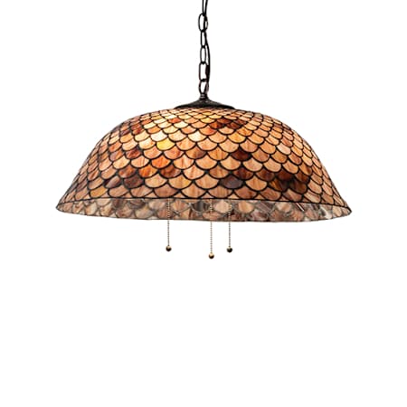 Meyda Tiffany 3 Light 24" Wide Pendant Mahogany Bronze