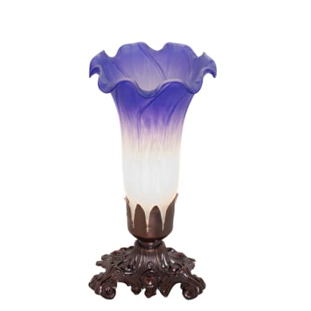 Meyda Tiffany Pond Lily Victorian 8" Tall Buffet Table Lamp Mahogany Bronze