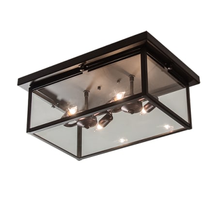 Meyda Tiffany Mission Prime 4 Light 18" Wide Flush Mount Ceiling Fixture Oil Rubbed Bronze