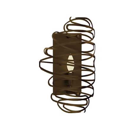 Meyda Tiffany Cyclone 15" Tall Hand Crafted Wall Sconce Antique Copper