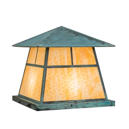 Meyda Tiffany Stillwater 4 Light 24" Tall Pier Mount Post Light Verdigris