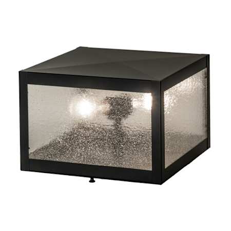 Meyda Tiffany Seneca 2 Light 9" Tall Pier Mount Post Light Solar Black