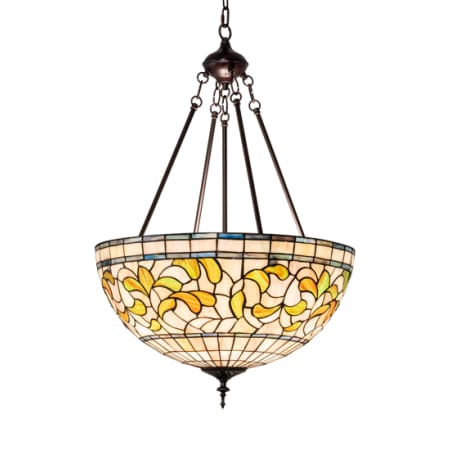 Meyda Tiffany 3 Light 20" Wide Pendant Mahogany Bronze