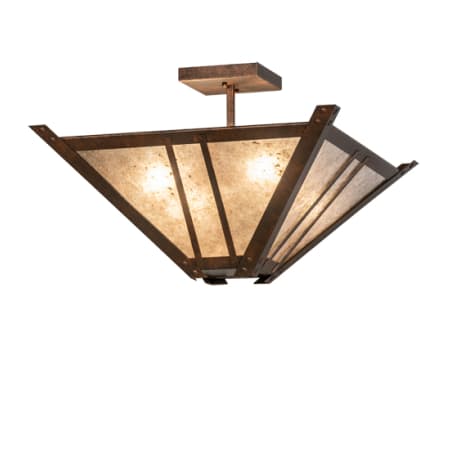 Meyda Tiffany Arta 4 Light 32" Wide Semi-Flush Ceiling Fixture - Copper Finish Copper