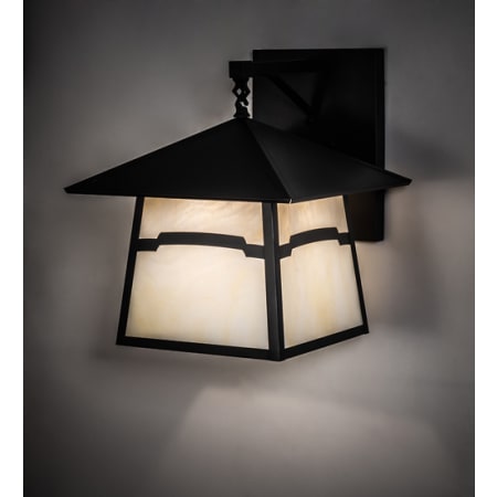 Meyda Tiffany Stillwater Mountain View 17" Tall Wall Sconce Craftsman Brown
