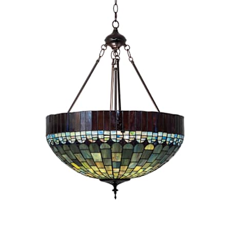 Meyda Tiffany 3 Light 22" Wide Pendant Mahogany Bronze