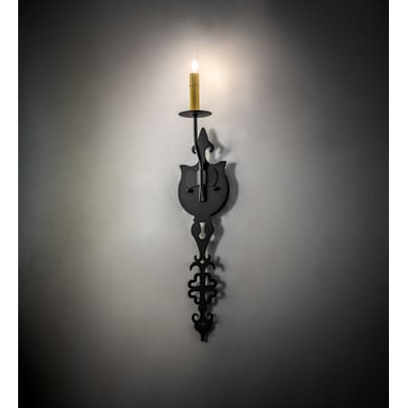 Meyda Tiffany Merano 25" Tall Hand Forged Wall Sconce Old Wrought Iron