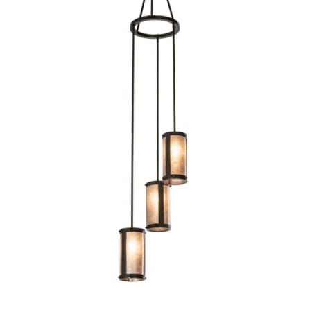 Meyda Tiffany Cartier 3 Light 20" Wide Multi Light Pendant Timeless Bronze