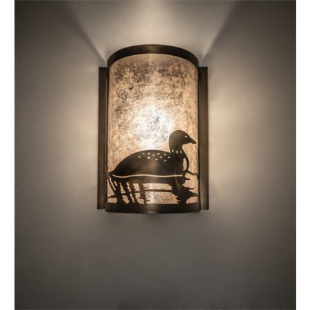Meyda Tiffany Loon Right 12" Tall Wall Sconce Antique Copper