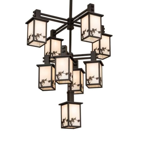 Meyda Tiffany Hyde Park 9 Light 40" Wide Chandelier Oil Rubbed Bronze
