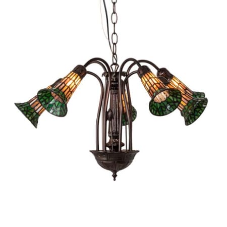 Meyda Tiffany Stained Glass 7 Light 24" Wide Chandelier Mahogany Bronze