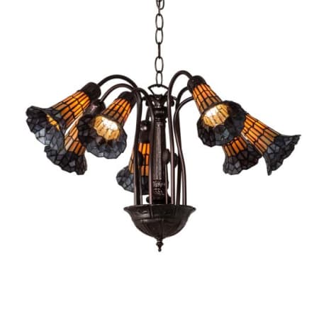 Meyda Tiffany Stained Glass 7 Light 26" Wide Chandelier Mahogany Bronze