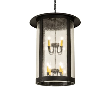 Meyda Tiffany 8 Light 25" Wide Taper Candle Pendant Oil Rubbed Bronze