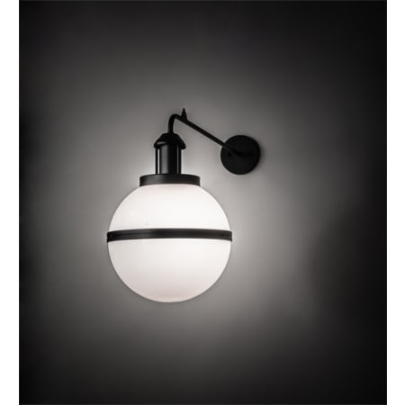 Meyda Tiffany Bola Equator 38" Tall Wall Sconce Black