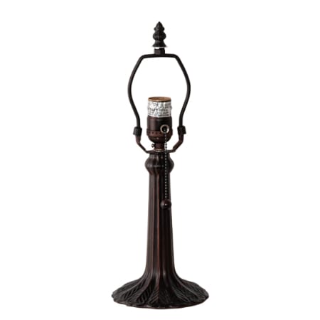 Meyda Tiffany Small Leaf 8" Tall Lamp Base Mahogany Bronze