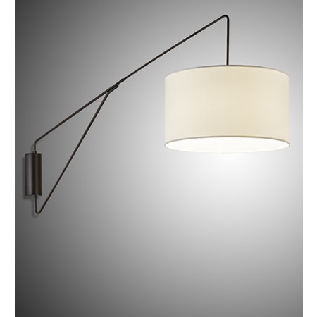 Meyda Tiffany Cilindro Textrene 34" Tall Wall Sconce with Shade Oil Rubbed Bronze