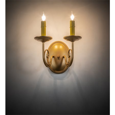 Meyda Tiffany Jenna 2 Light 10" Tall Wall Sconce Gold Metallic