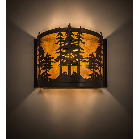 Meyda Tiffany Tall Pines 10" Tall Wall Sconce Timeless Bronze