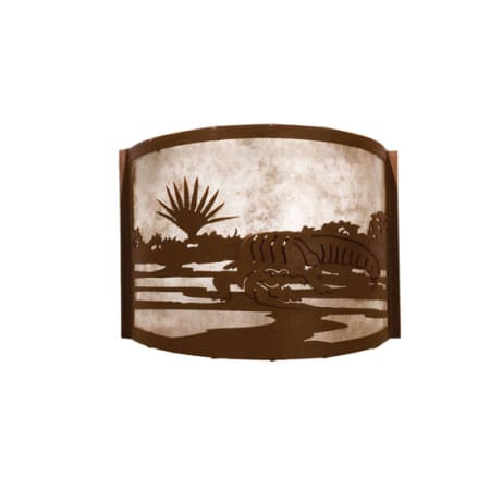 Meyda Tiffany Alligator 9" Tall Wall Sconce Rust