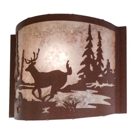 Meyda Tiffany Deer Creek 10" Tall Wall Sconce Rust