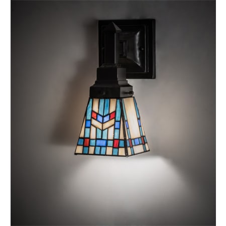 Meyda Tiffany Prairie Wheat 12" Tall Wall Sconce Black