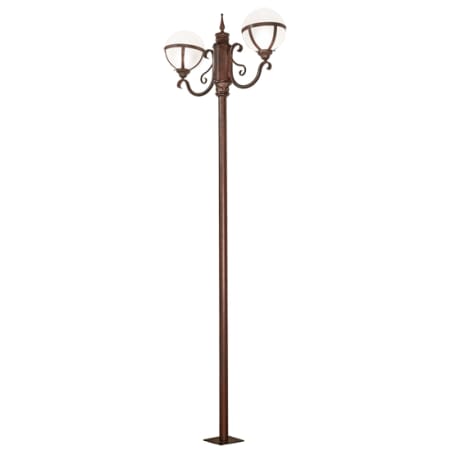 Meyda Tiffany Bola 2 Light 120" Tall Post Light Rust