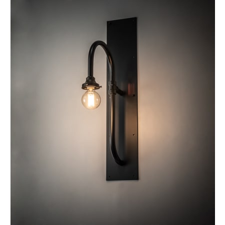 Meyda Tiffany Custom 36" Tall Wall Sconce Flat Black