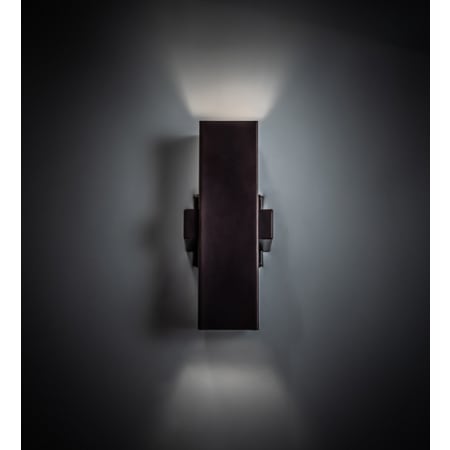 Meyda Tiffany Quadrato Torre 2 Light 14" Tall Wall Sconce Mahogany Bronze